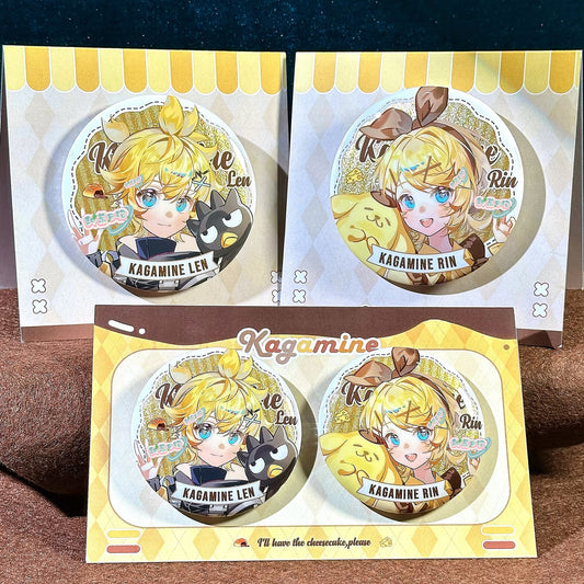 Kagamine Rin & Len â âPudding Seriesâ Badge & Polaroid