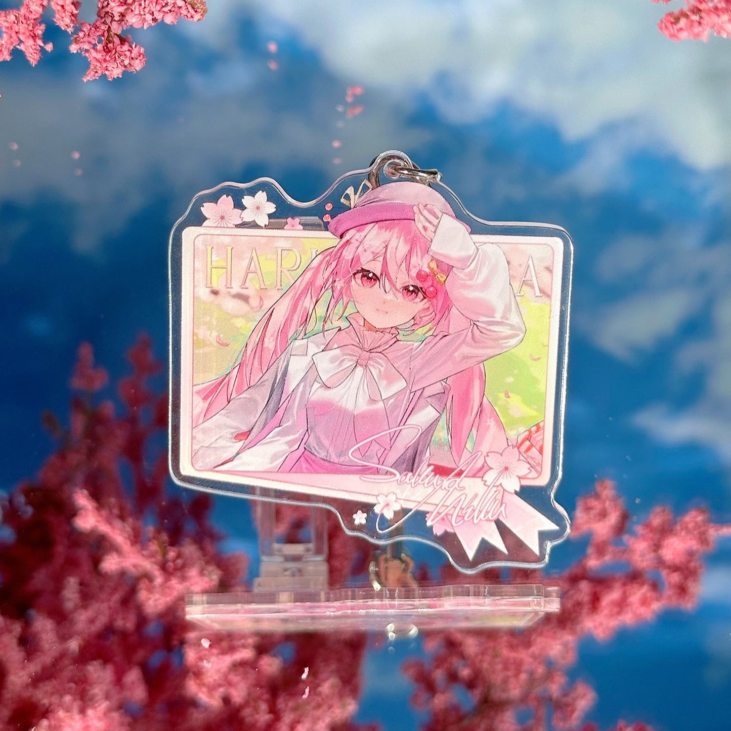 Miku Sakura Themed Keychain
