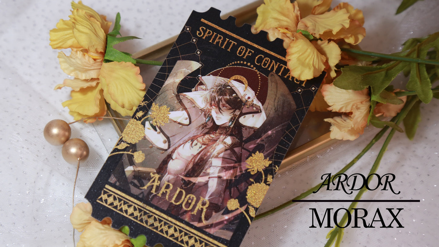 Zhongli "Flaming" Specialty Ticket Set | Gold Foil & Silver Glitter Art Print