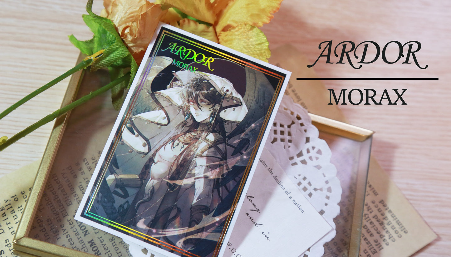 Zhongli "Flaming" Specialty Ticket Set | Gold Foil & Silver Glitter Art Print