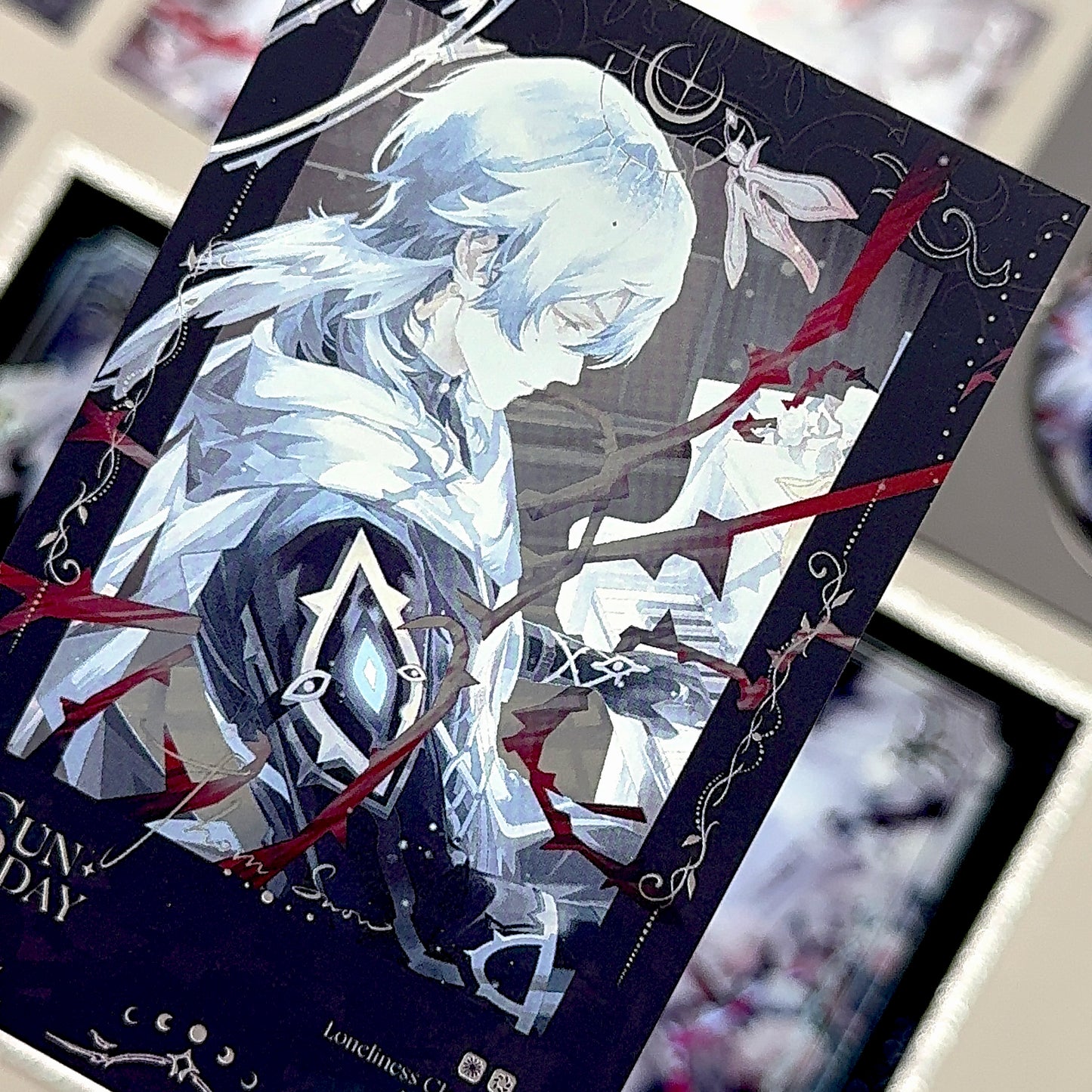 Sunday "Thorn Snow" Polaroid Silver Foil Print | Honkai: Star Rail Fan Art