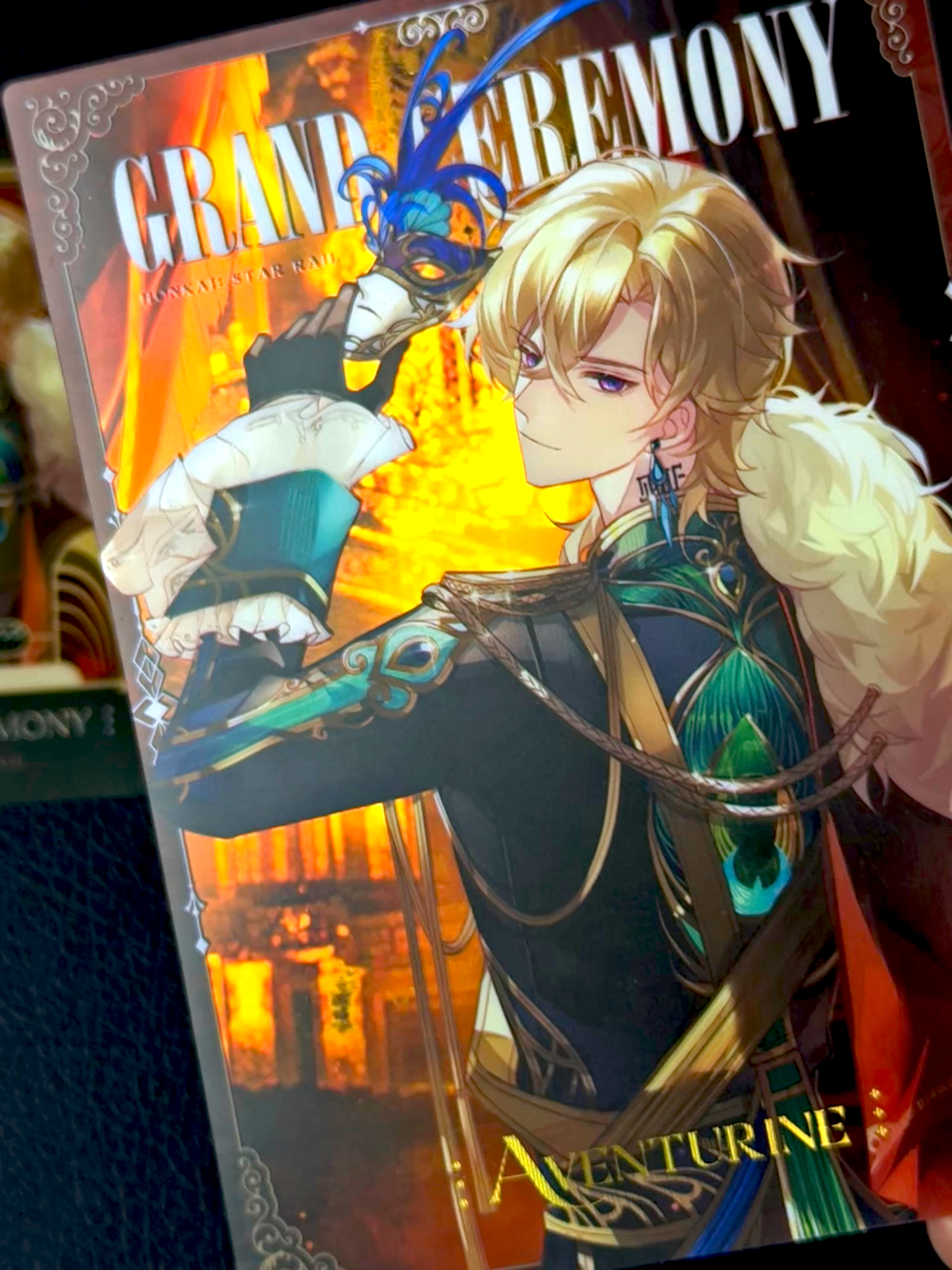 Aventurine Holo Transparent PVC Card