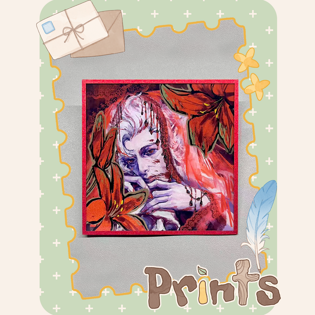 Astarion Scarlet Veil Acrylic Shikishi