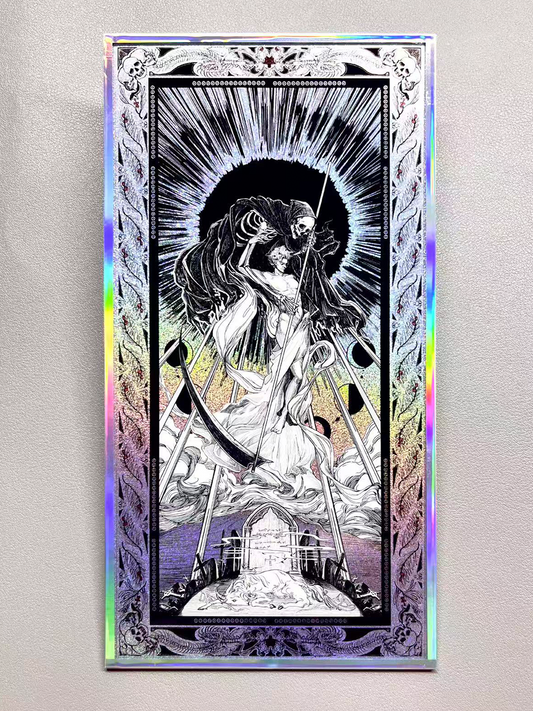 Astarion "Death’s Dance" Silver Foil Bookmark and Shikishi