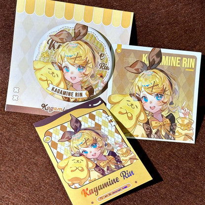 Kagamine Rin & Len – “Pudding Series” Badge & Polaroid