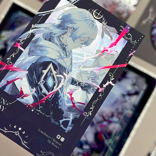 Sunday "Thorn Snow" thick art print card with color hot-foil and raised UV texture, premium Honkai: Star Rail fan art.