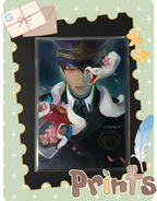 Display image of Caleb Forbidden Apple AR postcard with gothic artwork and decorative frame by AO Treehouse.