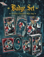 Display image of Caleb Forbidden Apple cupsleeve pickup badge set with exclusive paper bag by AO Treehouse.