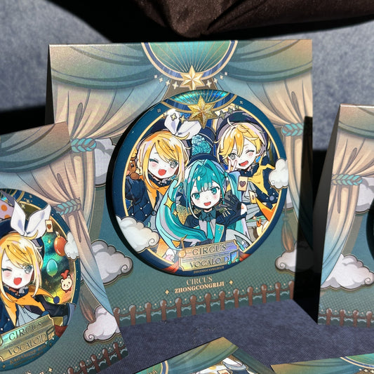 Miku & Rin & Len Circus Badge and Standee