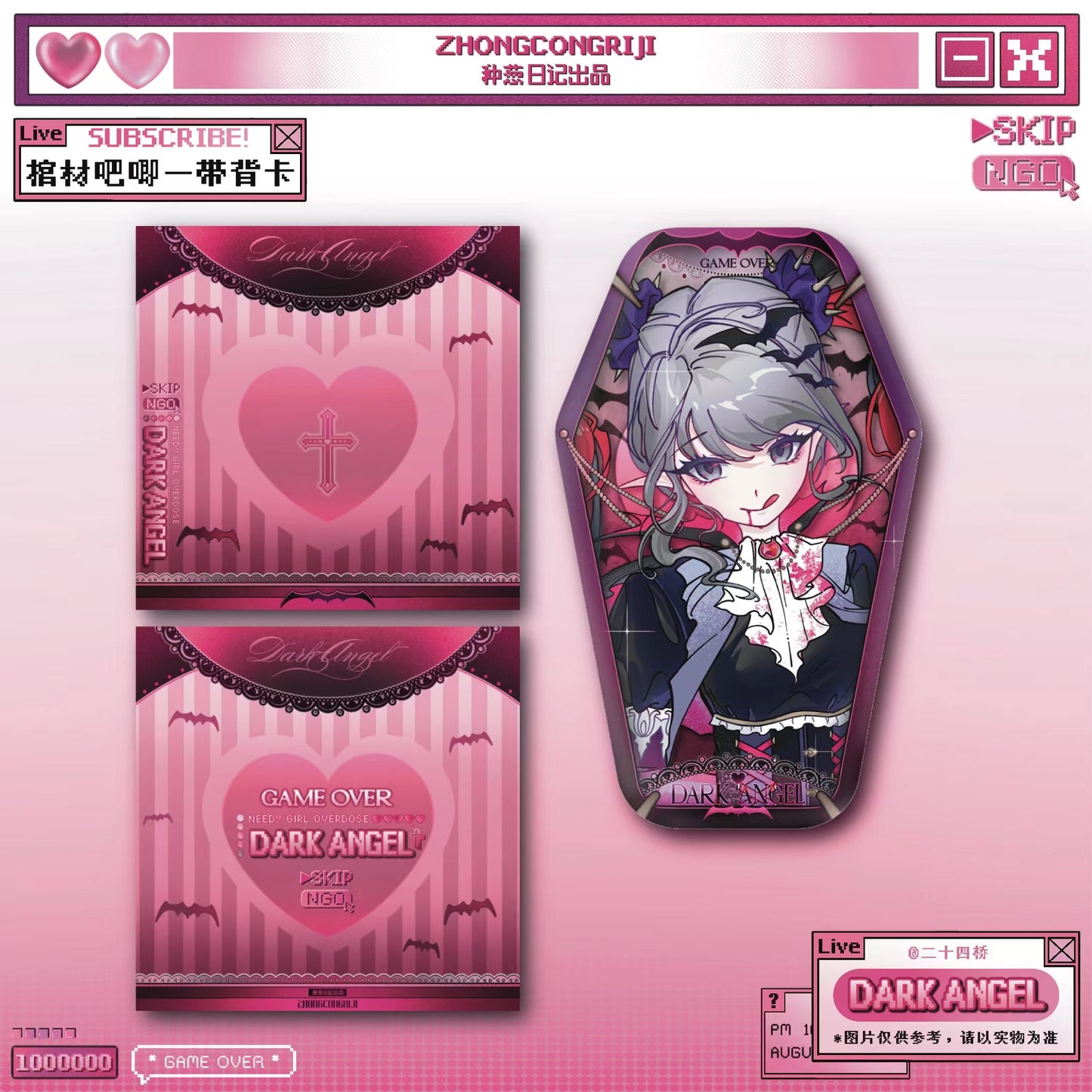 Needy Girl Overdose – Dark Angel Print and Badges