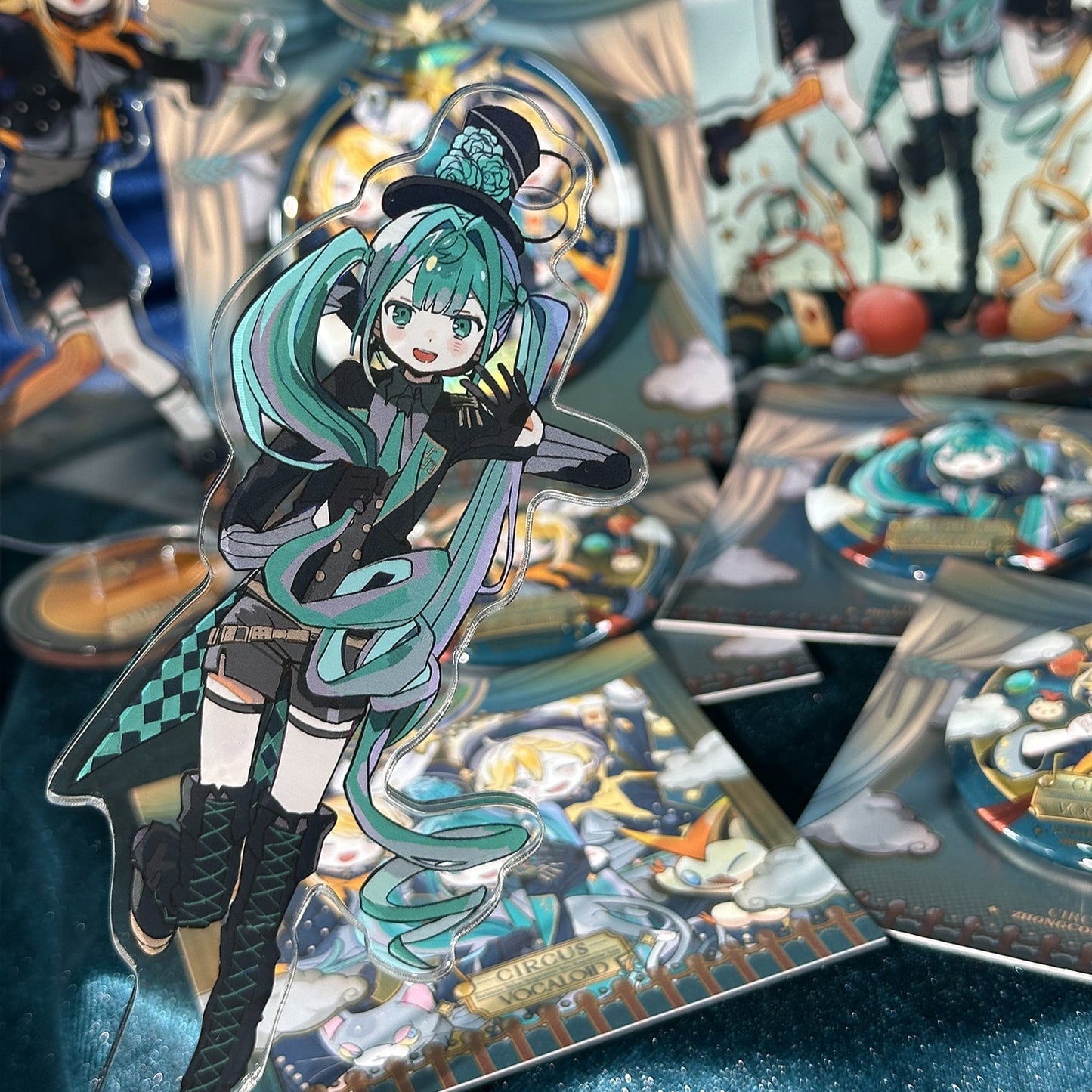 Miku & Rin & Len Circus Badge and Standee