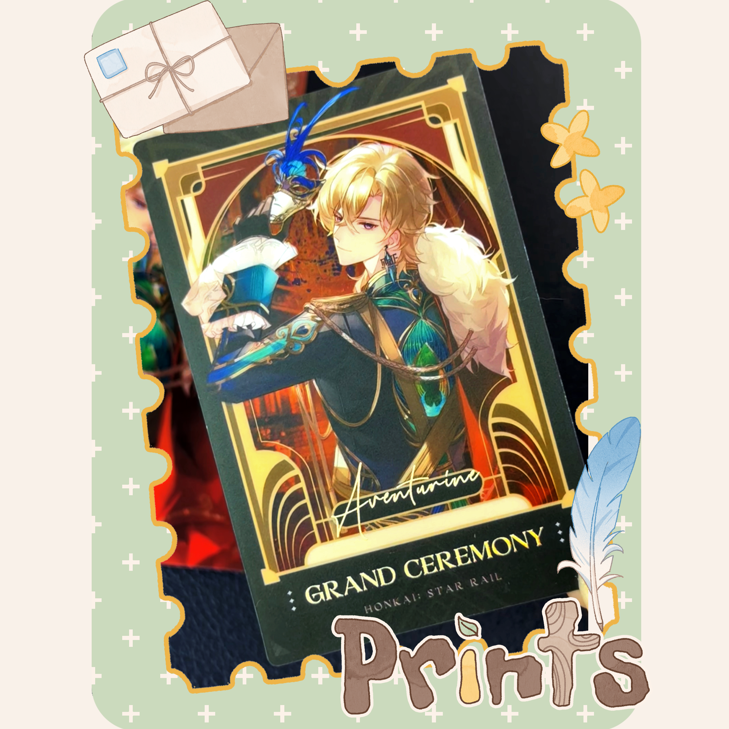 Aventurine Holo Transparent PVC Card