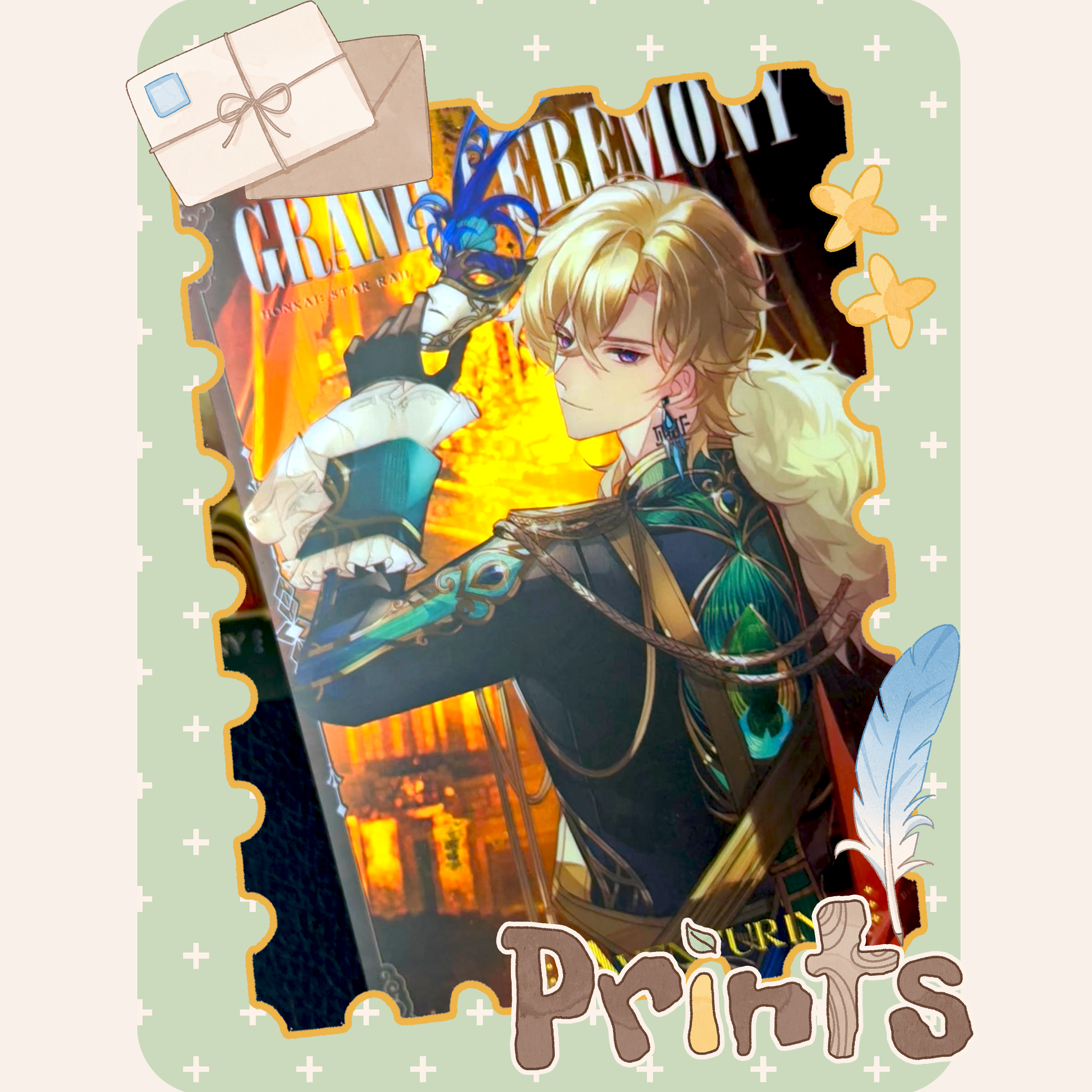 Aventurine Holo Transparent PVC Card